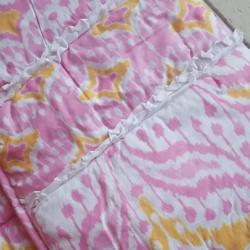 MudHut Dawn Pink Crib Quilt 36''x45''